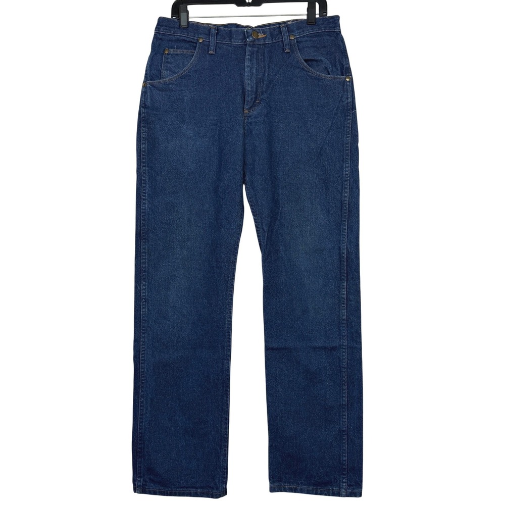 Wrangler 47MWZ Cowboy Cut Blue Jeans Mens 32x32 Regular Fit Straight Leg Denim